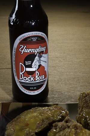 Yuengling Bock's subtle hints of spices and light carbonation matches well with chicken wings and the latest sports game on TV.