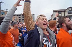 Fans used the hashtag #IBleedOrange during the Final Four basketball games. 