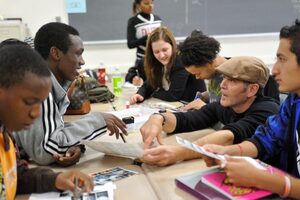 Mahan often worked with students at Fowler High School, teaching them how to use photography to become better writers and be more self-aware. 
