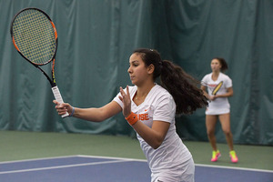 Dina Hegab is undefeated to start her senior year in fourth and fifth singles.