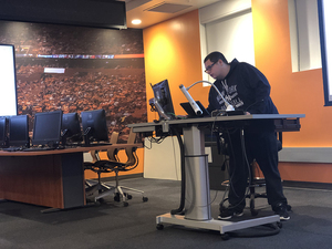 Kyle Liotta, a junior sport analytics major at SU, has presented his analytical skills to Major League Baseball executives during the Diamond Dollars Case Celebration in March.