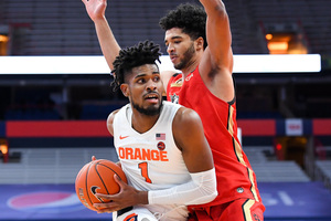 Quincy Guerrier finished with a career-high 16 rebounds in Syracuse's narrow 62-56 win over Northeastern. 