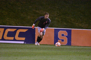 Russell Shealy (pictured) tied a career-high in saves (six)  in Syracuse's upset-win over then-No. 1 Clemson.