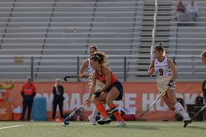 Quirine Comans (pictured No. 7) scored her team-leading 10th goal of the season.