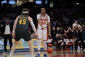 Quadir Copeland (pictured) and Maliq Brown nearly helped spearhead a comeback against Boston College, but fell short. 