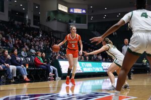 Syracuse shot 50% and made a season-high eight 3s, pushing it past Binghamton 87-60. Georgia Woolley paced SU with 18 points.