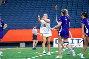 No. 6 Syracuse began its 2025 campaign with a 21-9 thrashing of UAlbany. Emma Ward and Olivia Adamson combined for 11 points.