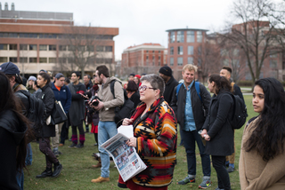 The rally was part of the International Women’s Strike movement that took place across the United States on International Women’s Day.